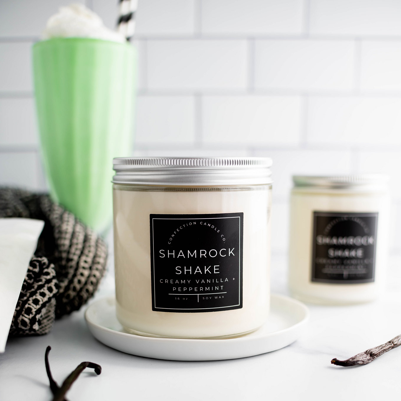 Shamrock Shake Candle