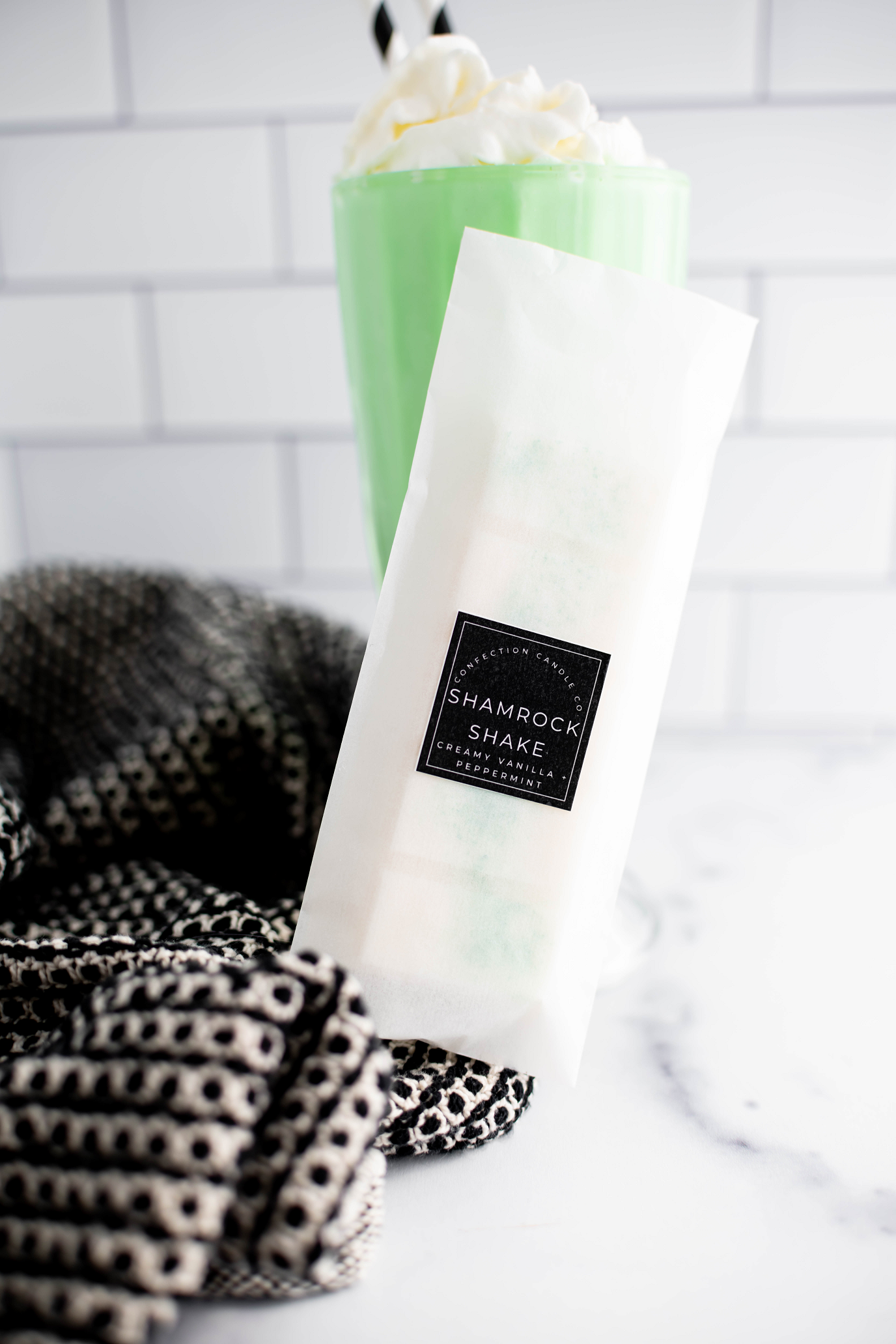 Shamrock Shake Candle