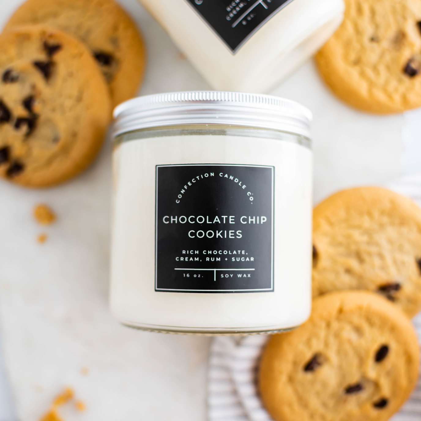 chocolate chip cookie candle