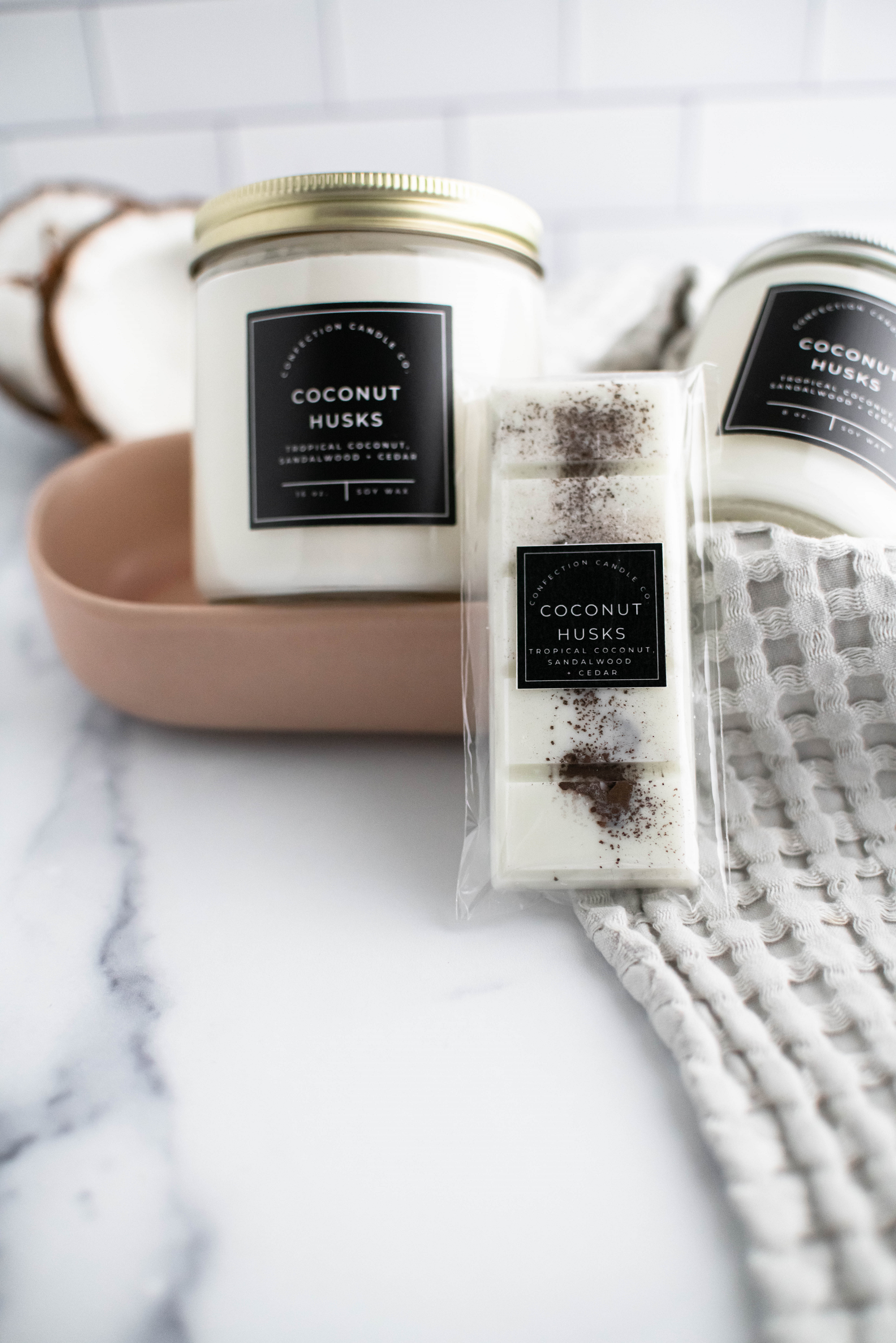 Coconut Husks Candle + Wax Melts