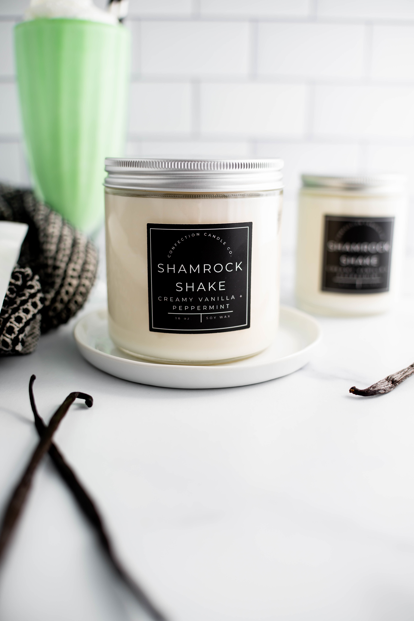 Shamrock Shake Candle