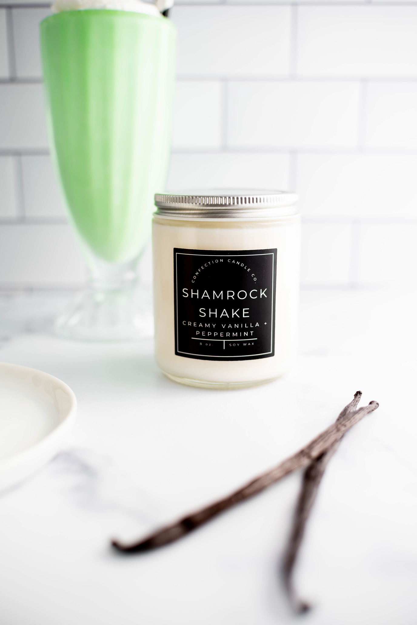 Shamrock Shake Candle