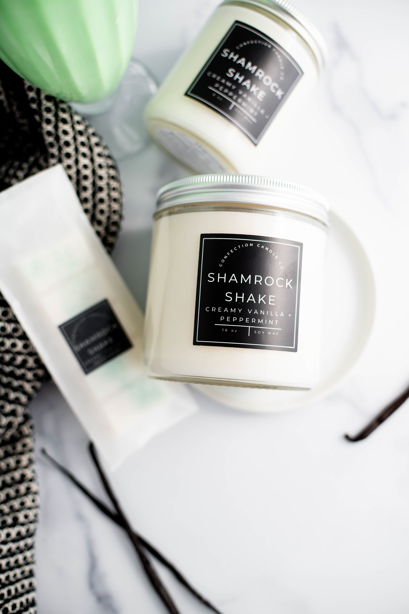 Shamrock Shake Candle + Wax Melts