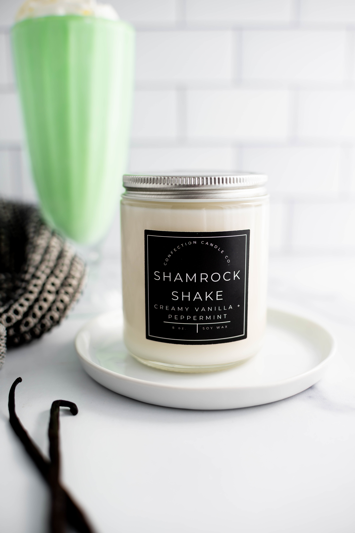 Shamrock Shake Candle